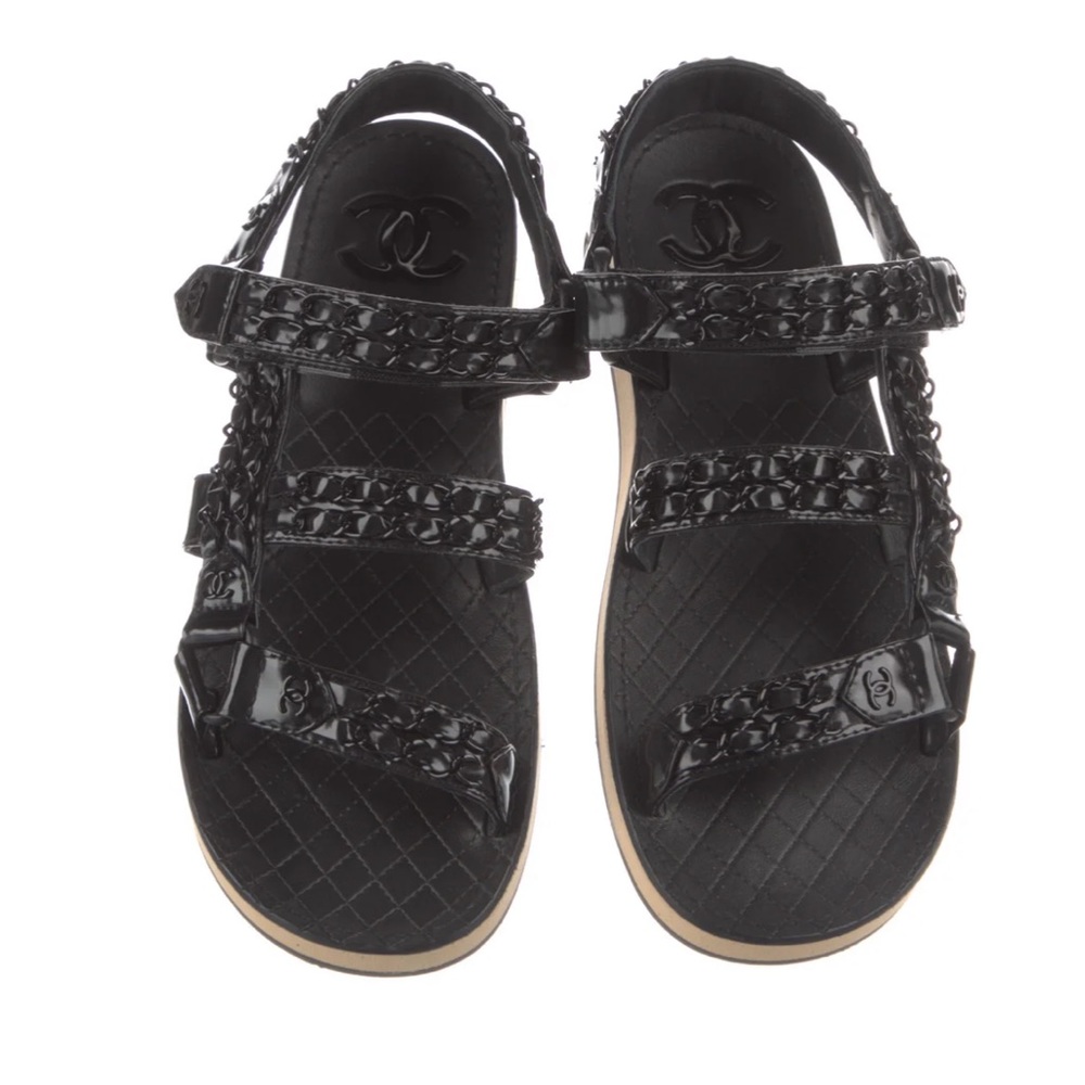 ❌ SOLD! Chanel Chain Link Sandal sz 38.5